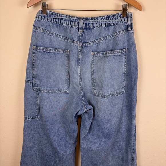 We The Free People CRVY Outlaw Wide Leg Jeans Denim Size Large Drizzle - Picture 10 of 16